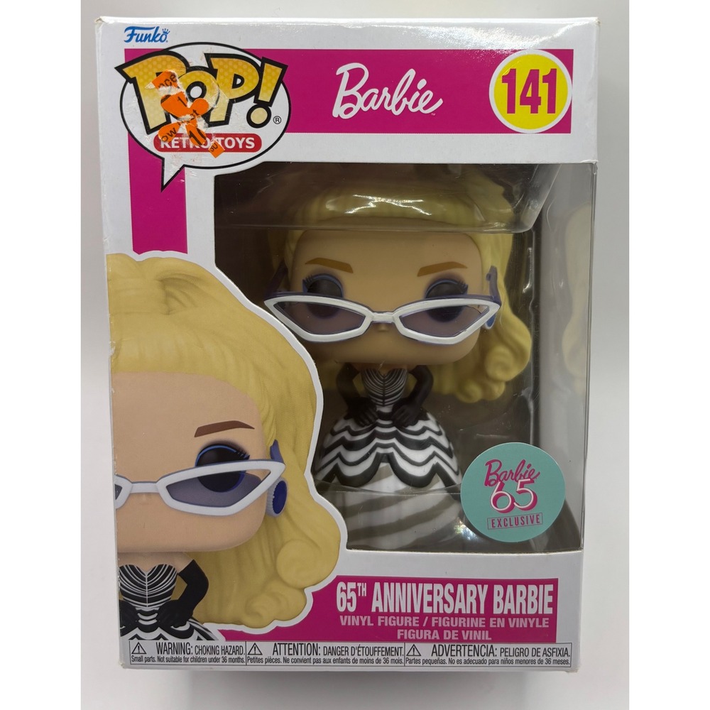 Funko Pop Retro Toys 65th Anniversary Barbie 141 Vinyl Figure 65 Exclusive